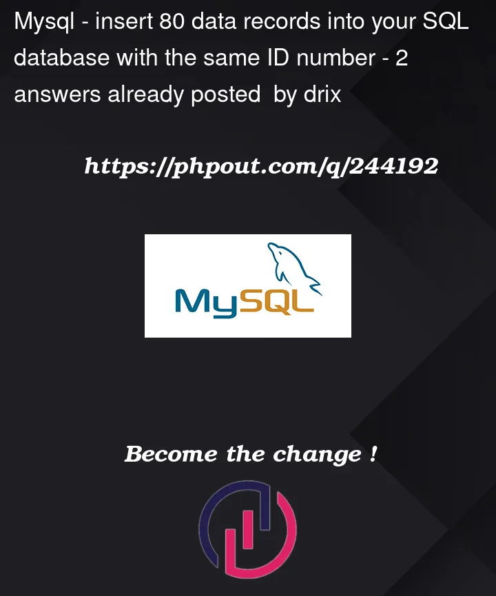 Question 244192 in Mysql