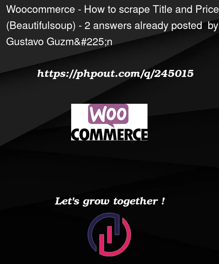 Question 245015 in Woocommerce