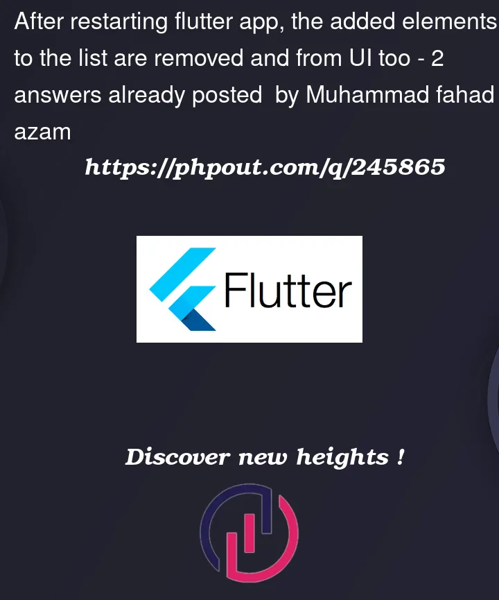 Question 245865 in Flutter