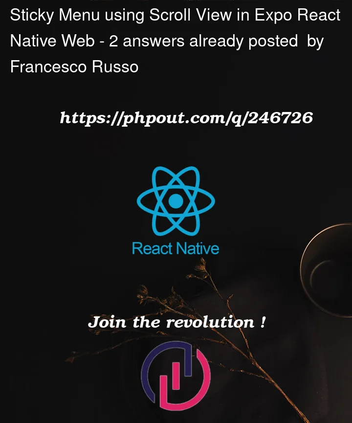 Question 246726 in React native