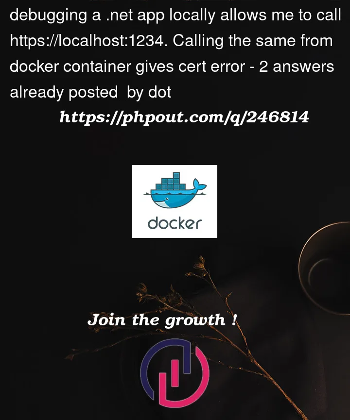 Question 246814 in Docker