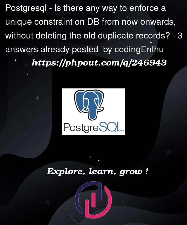 Question 246943 in PostgreSQL