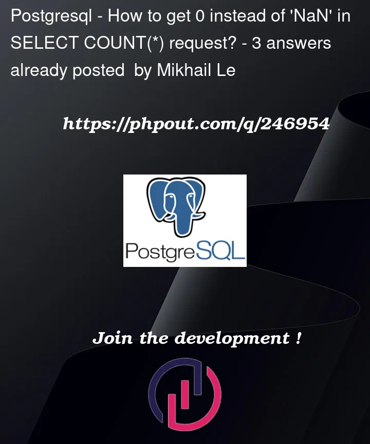 Question 246954 in PostgreSQL