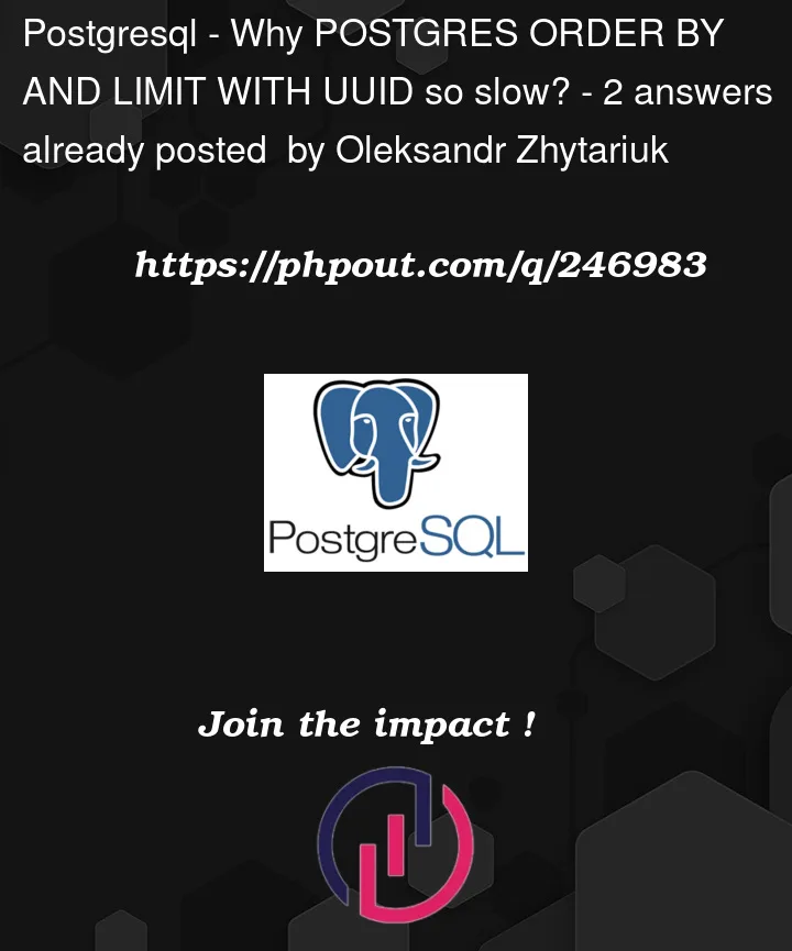 Question 246983 in PostgreSQL