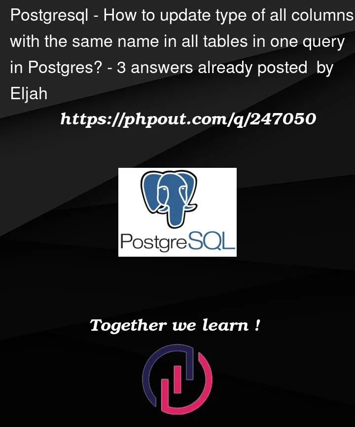 Question 247050 in PostgreSQL