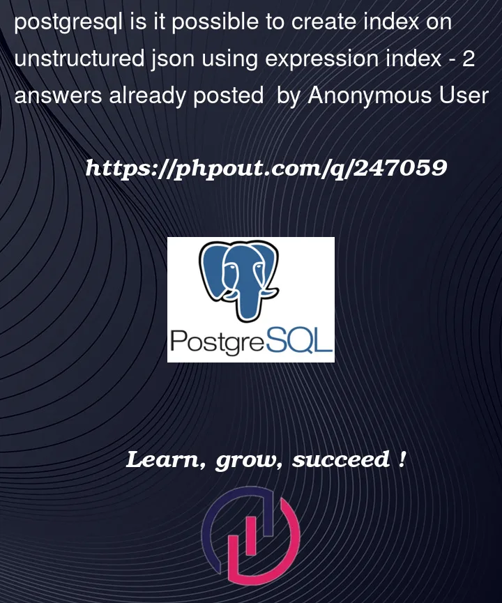 Question 247059 in PostgreSQL