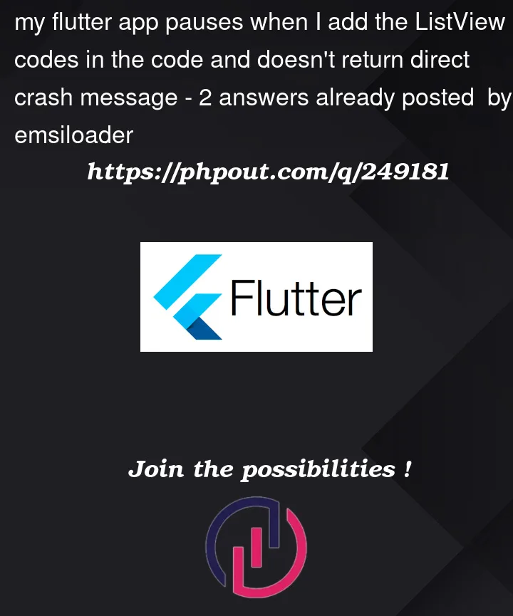 Question 249181 in Flutter