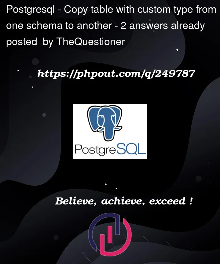 Question 249787 in PostgreSQL