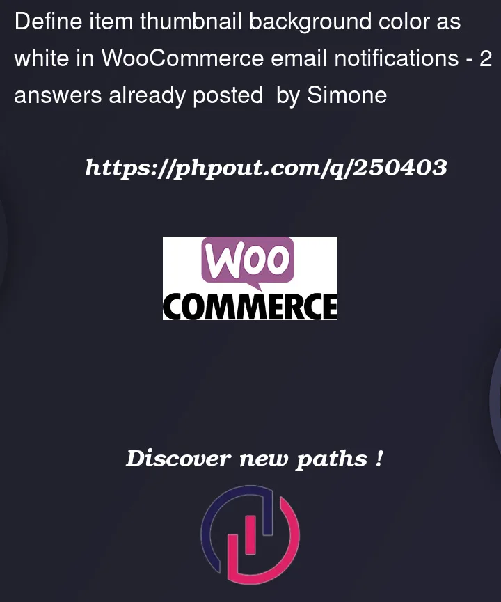 Question 250403 in Woocommerce