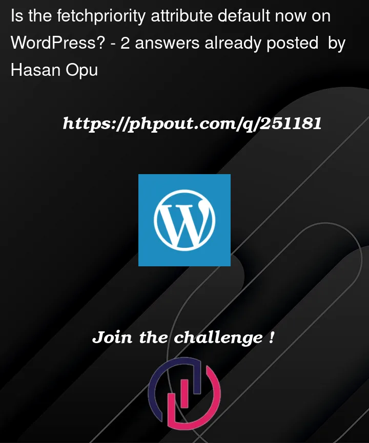 Question 251181 in Wordpress