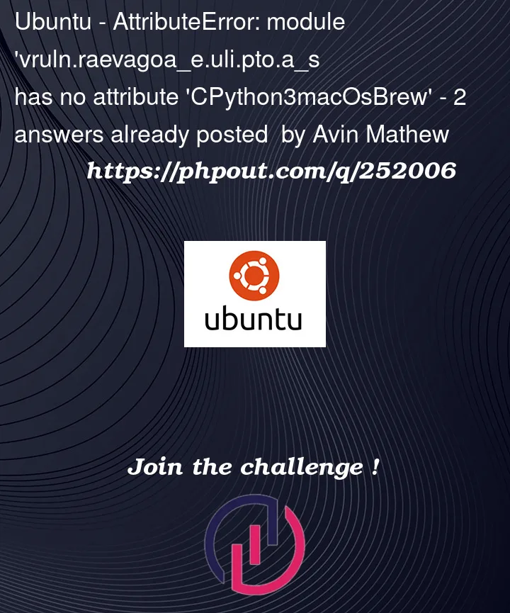 Question 252006 in Ubuntu