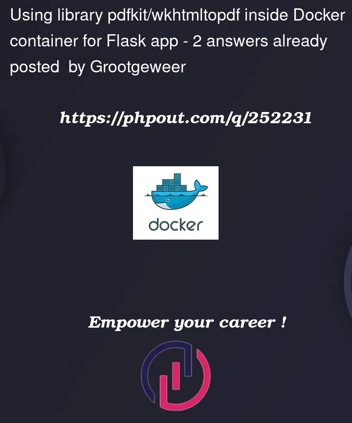 Question 252231 in Docker