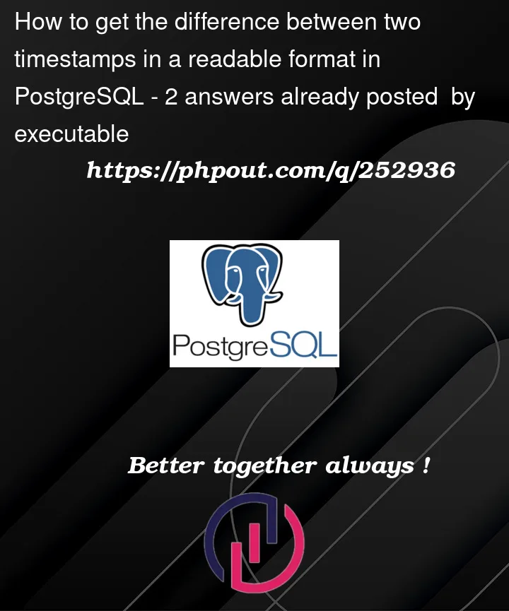 Question 252936 in PostgreSQL