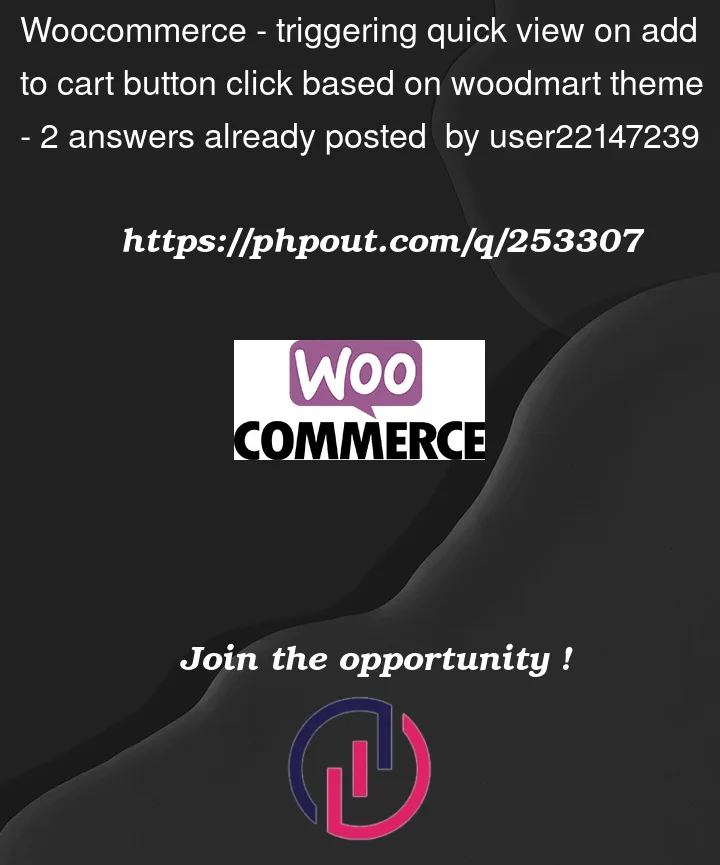 Question 253307 in Woocommerce