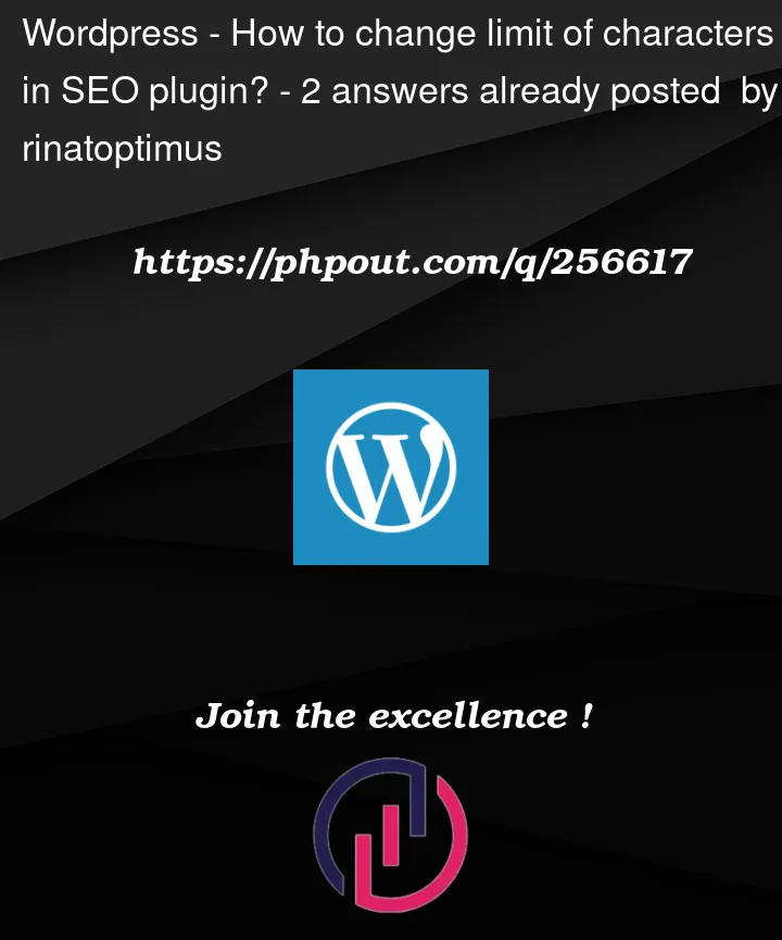 Question 256617 in Wordpress