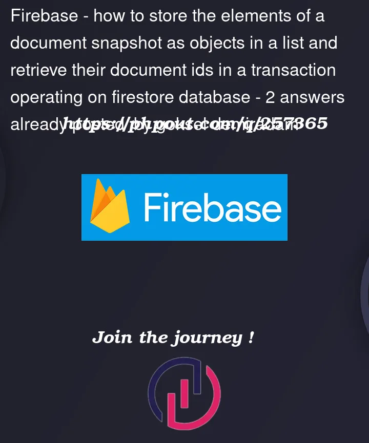 Question 257365 in Firebase