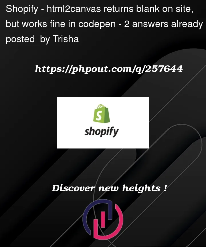 Question 257644 in Shopify