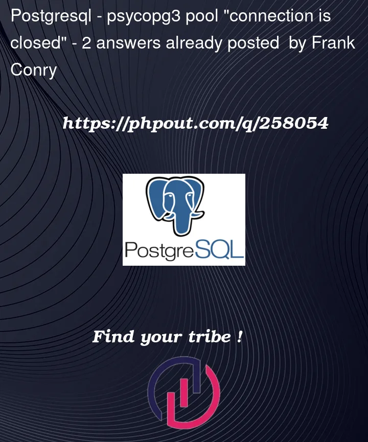 Question 258054 in PostgreSQL