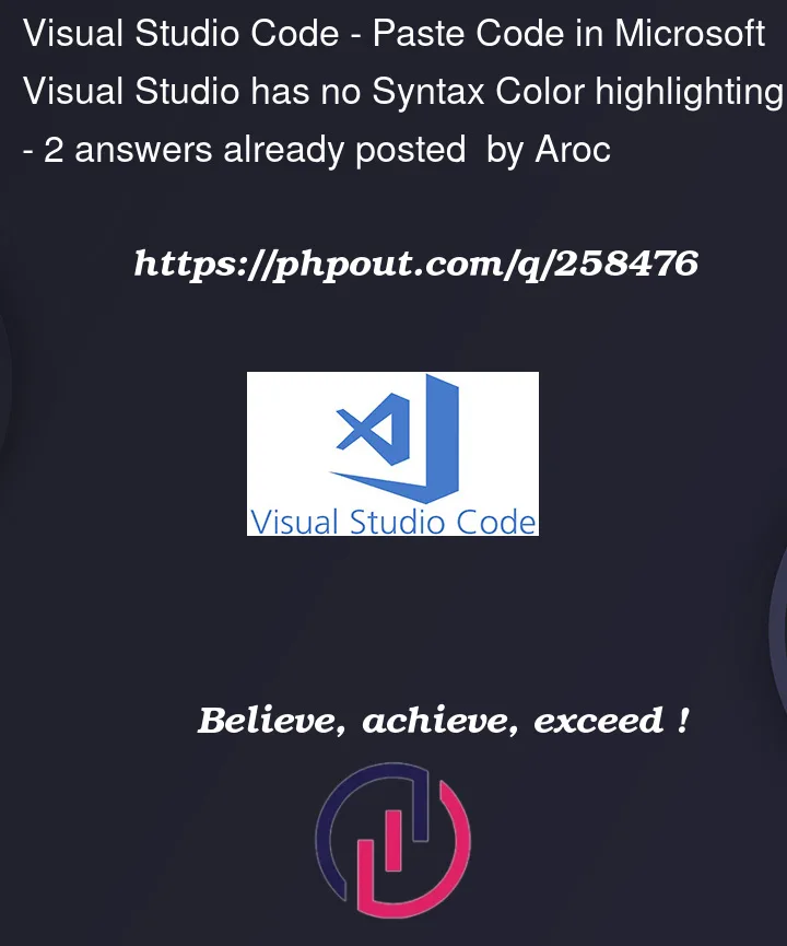 Question 258476 in Visual Studio Code
