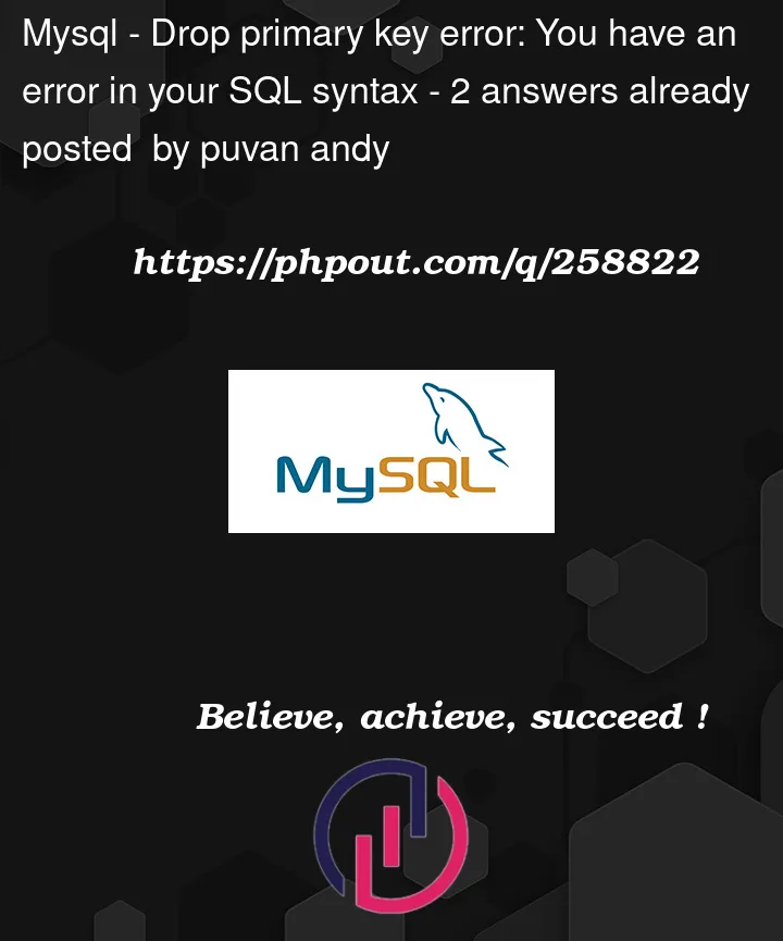 Question 258822 in Mysql