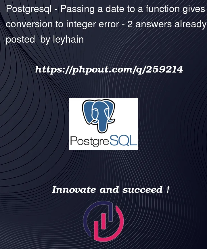 Question 259214 in PostgreSQL