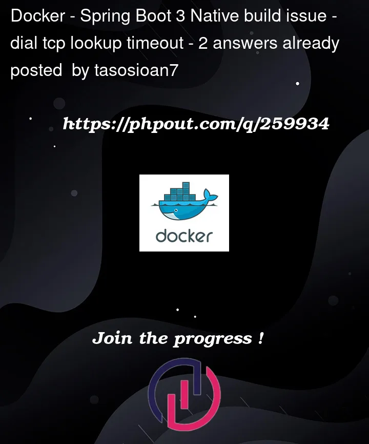 Question 259934 in Docker