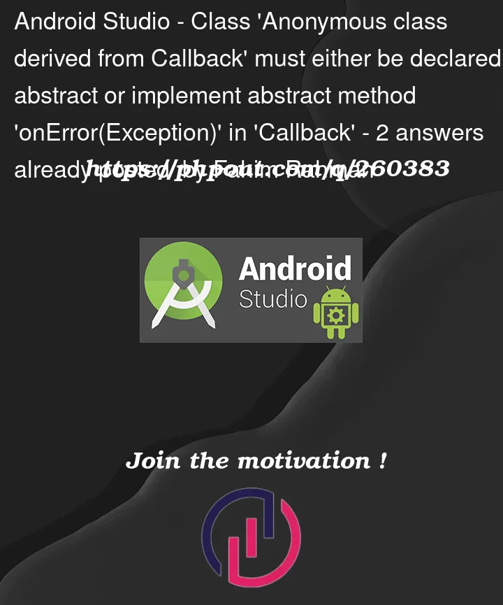 Question 260383 in Android Studio