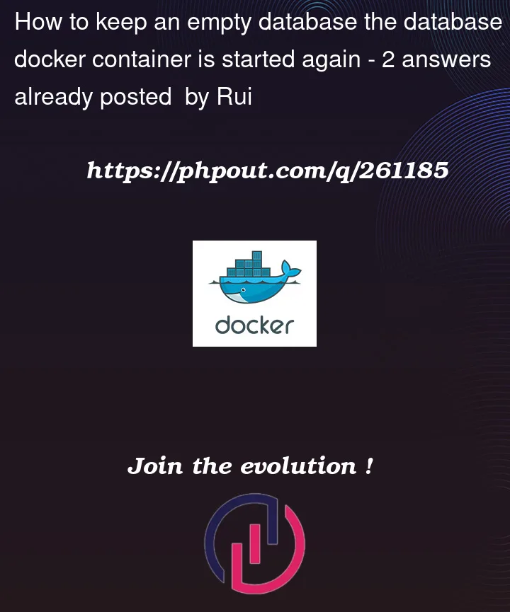 Question 261185 in Docker