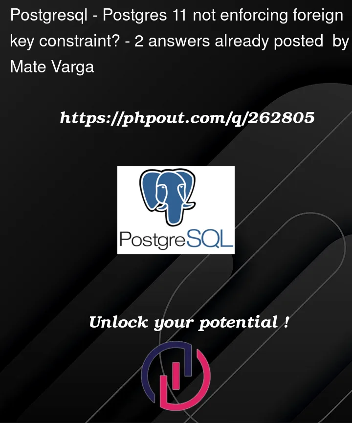 Question 262805 in PostgreSQL