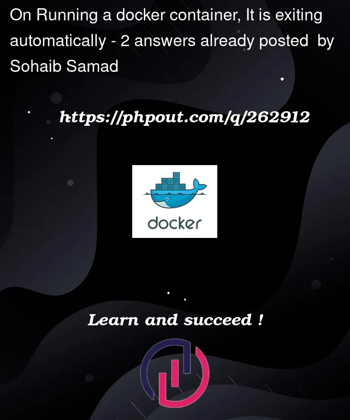 Question 262912 in Docker