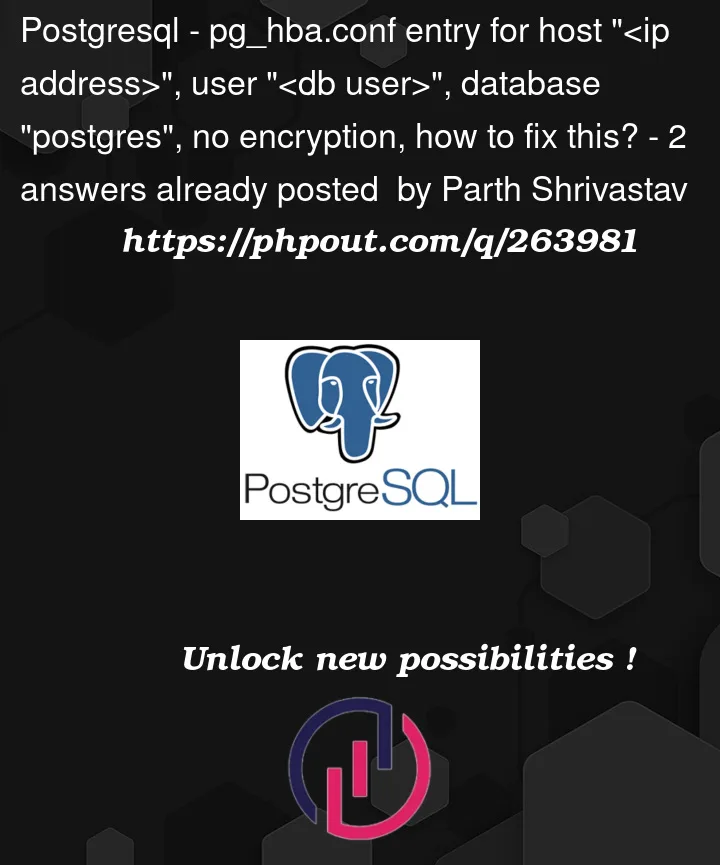 Question 263981 in PostgreSQL