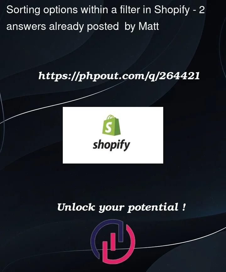 Question 264421 in Shopify