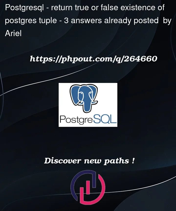 Question 264660 in PostgreSQL