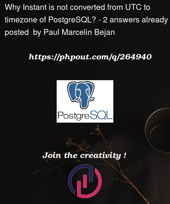 Question 264940 in PostgreSQL