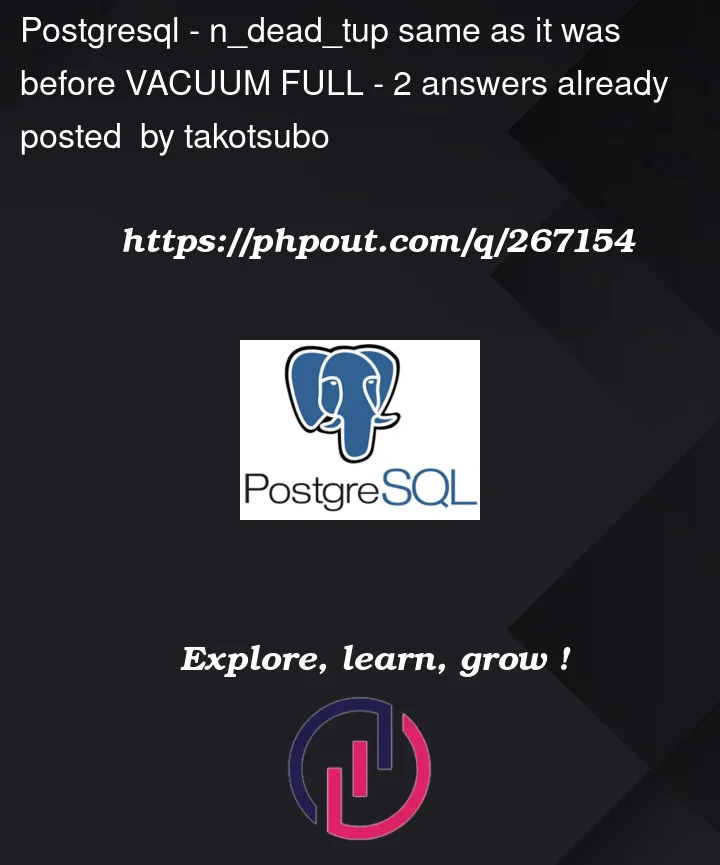 Question 267154 in PostgreSQL