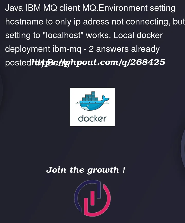 Question 268425 in Docker