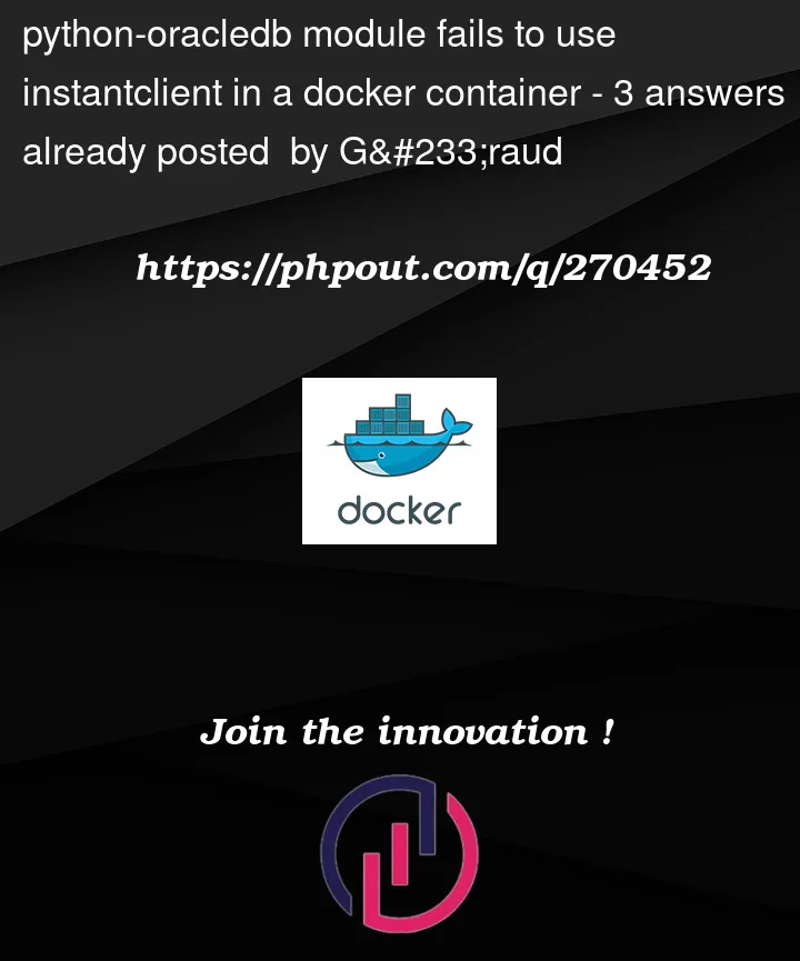 Question 270452 in Docker