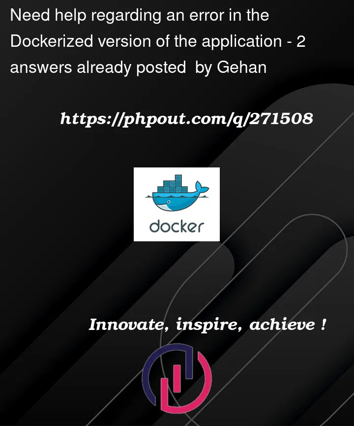 Question 271508 in Docker