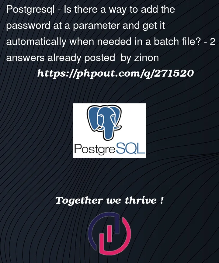 Question 271520 in PostgreSQL