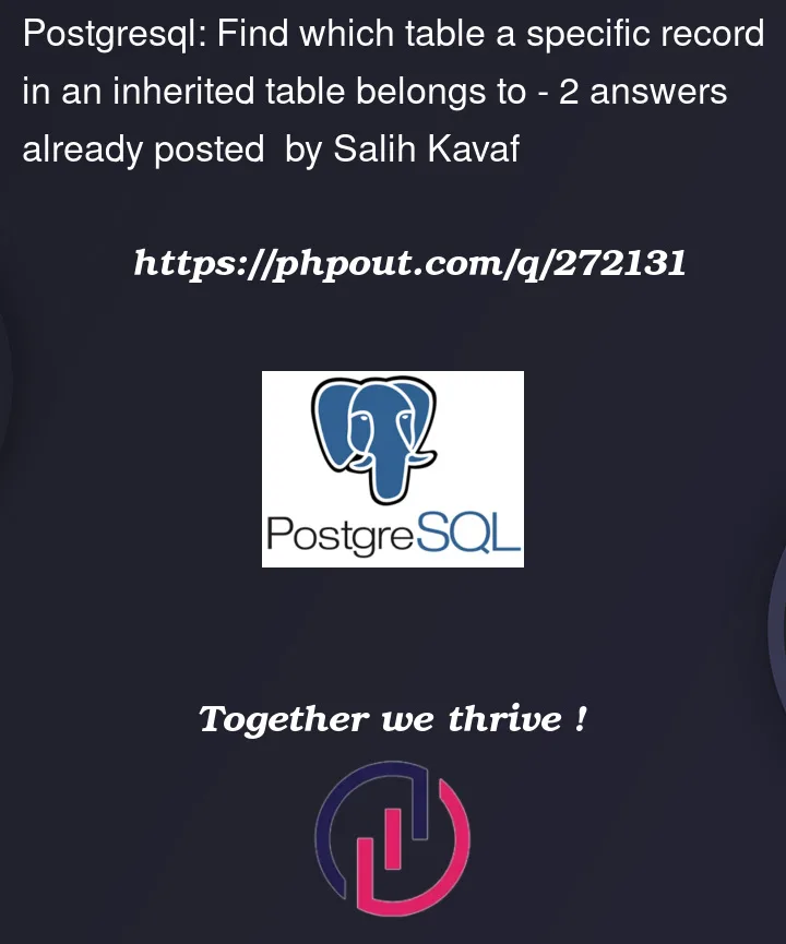 Question 272131 in PostgreSQL