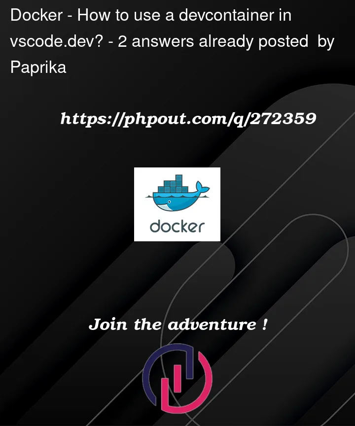 Question 272359 in Docker