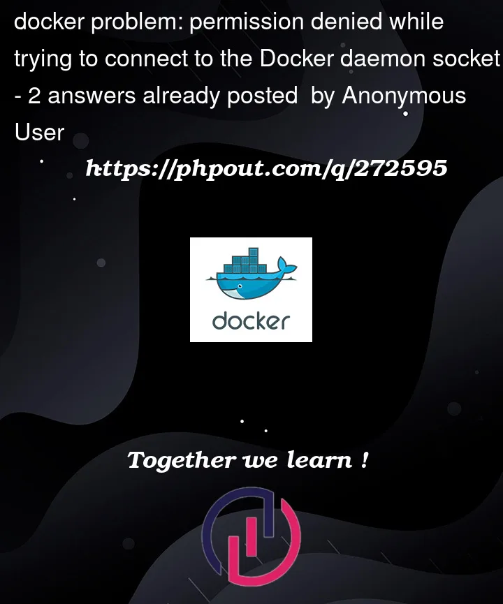 Question 272595 in Docker