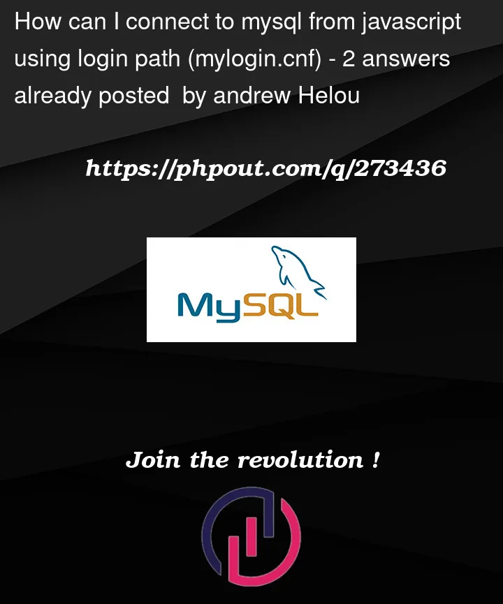 Question 273436 in Mysql