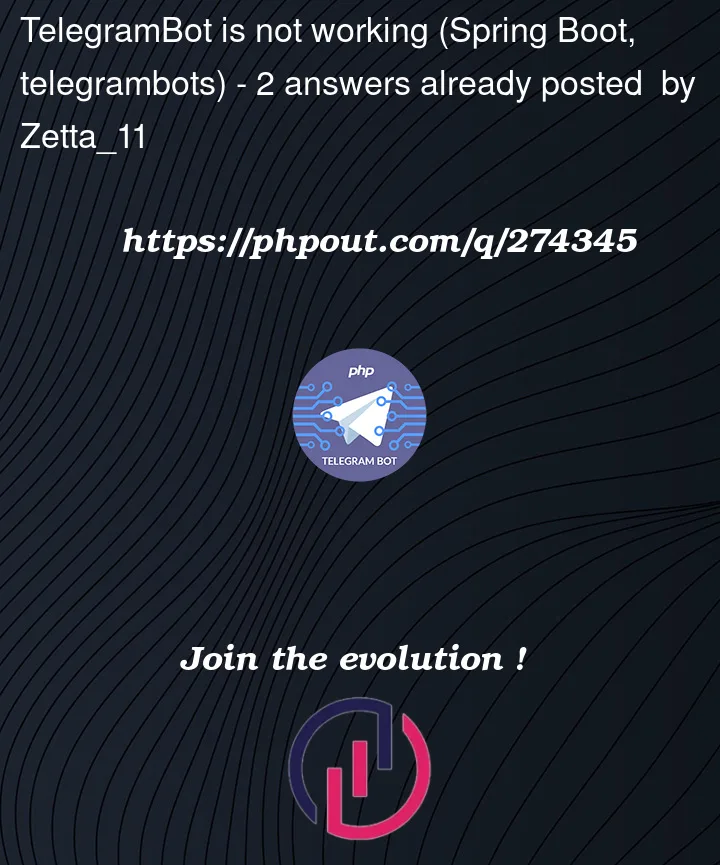 Question 274345 in Telegram API