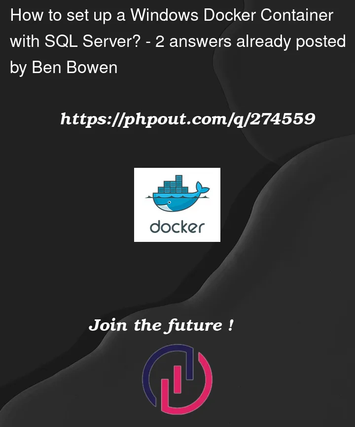 Question 274559 in Docker