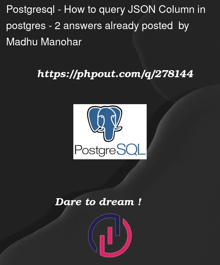 Question 278144 in PostgreSQL