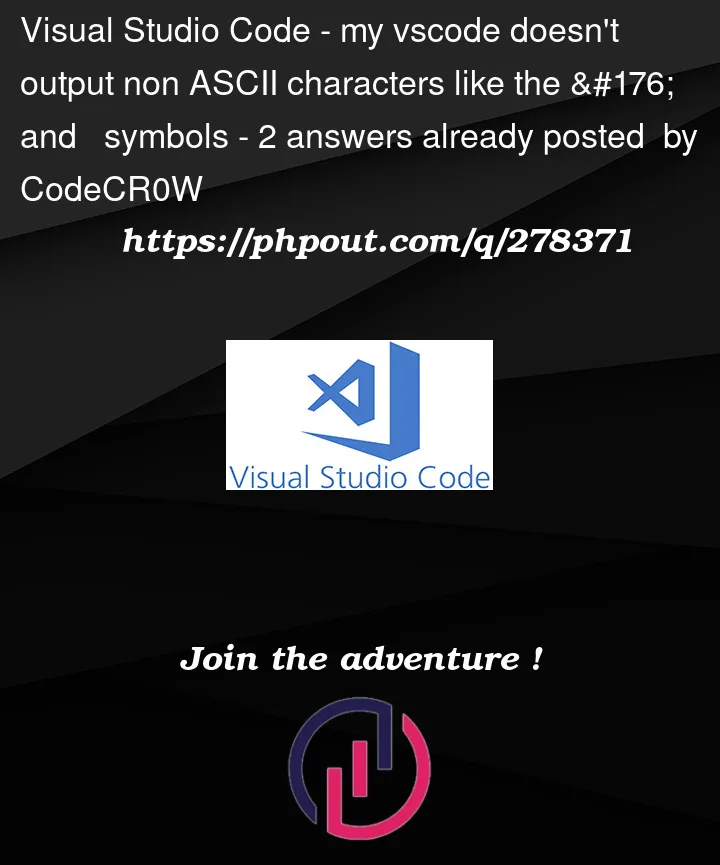 Question 278371 in Visual Studio Code