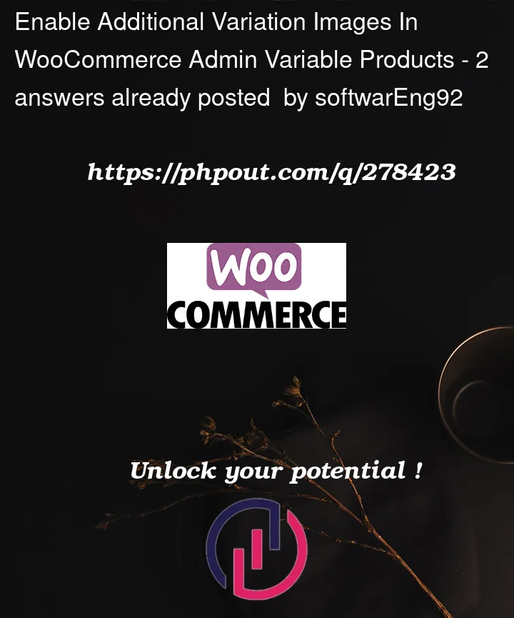 Question 278423 in Woocommerce