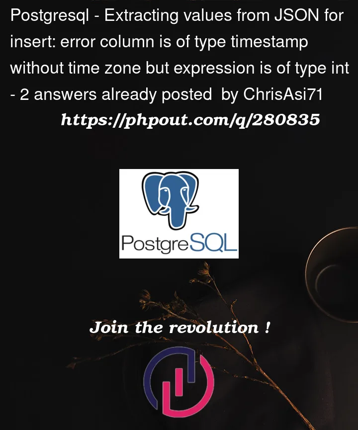 Question 280835 in PostgreSQL