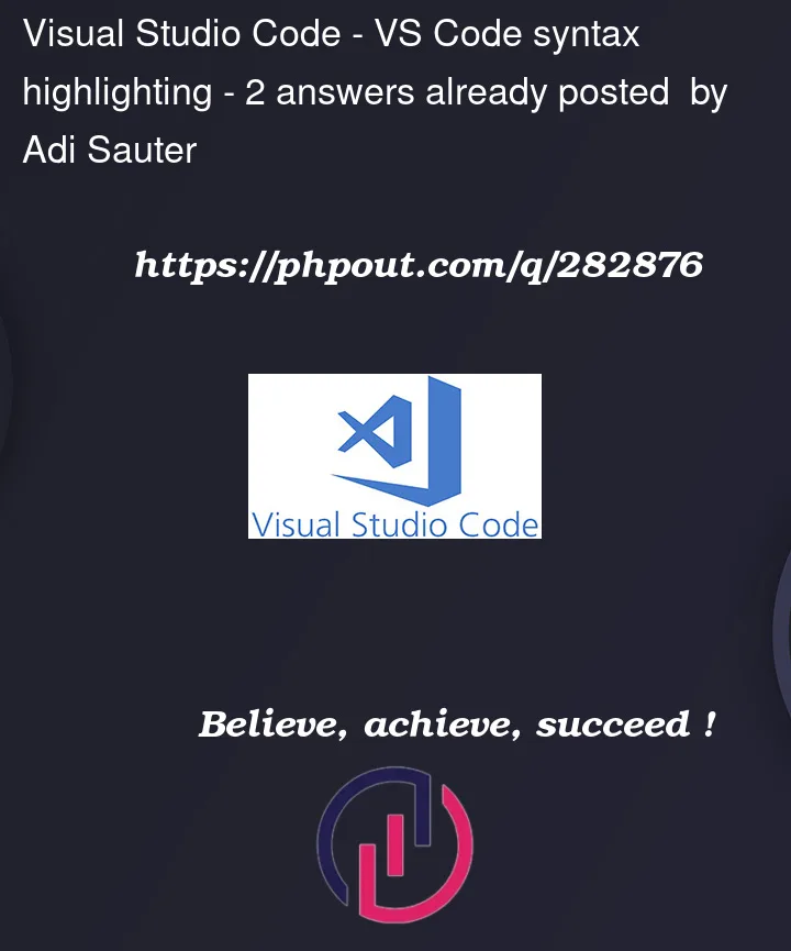 Question 282876 in Visual Studio Code